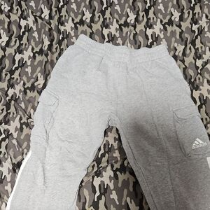 Adidas Kids Light Gray Cargo Joggers